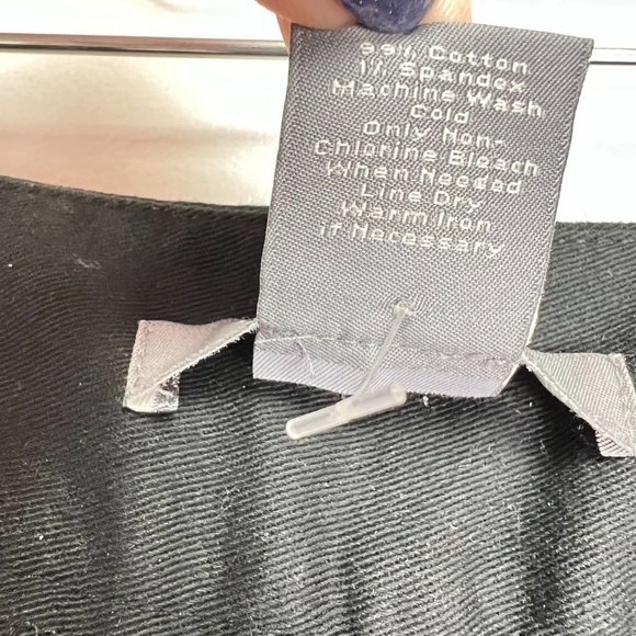 Ann Taylor Women's Size 4 Wide Leg Dress Pants Zip Fly Cotton Solid Black - Picture 6 of 6